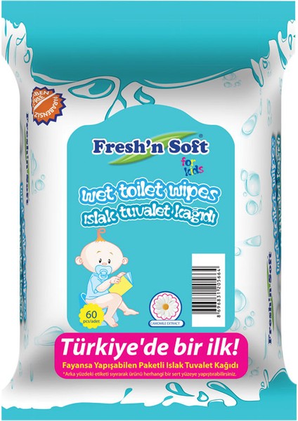 Fresh'N Soft Islak Tuvalet Kağıdı Çocuklar İçin 60'Lı