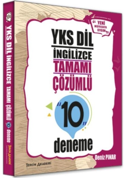 Yks Dil İngilizce Tamamı Çözümlü 10 Deneme - Deniz Pınar