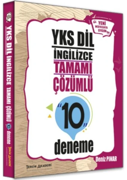 Tercih Akademi Yks Dil İngilizce Tamamı Çözümlü 10 Deneme - Deniz Pınar