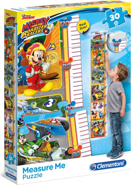 30 Maxi Parça Boy Ölçer Puzzle Mickey