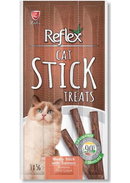 Kedi Ödül Çubuğu Somonlu Lezzet 5 Gr 3 Adet 4 Aylık ve Üstü Kediler İçin