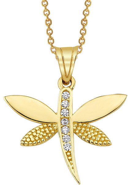 AltınSepeti Altın Dört Kanatlı Yusufçuk Kolye AS1379KL