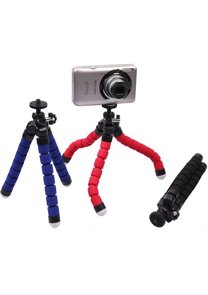 Sünger Ayaklı Akrobatik Cep Telefonu Ahtapot Tripod 3 Ayak