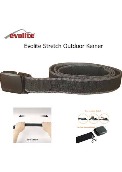 Stretch Outdoor Kemer - Gri