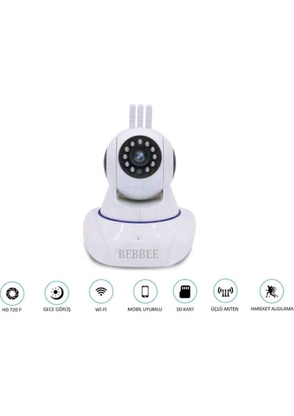 Gece Görüşlü HD 360° Wifi IP Güvenlik Ve Bebek Kamerası