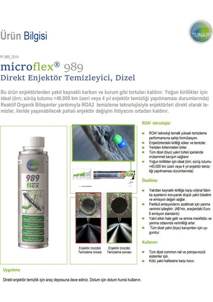 989 Microflex Direkt Enjektör Temizleyici, Dizel 500 ML