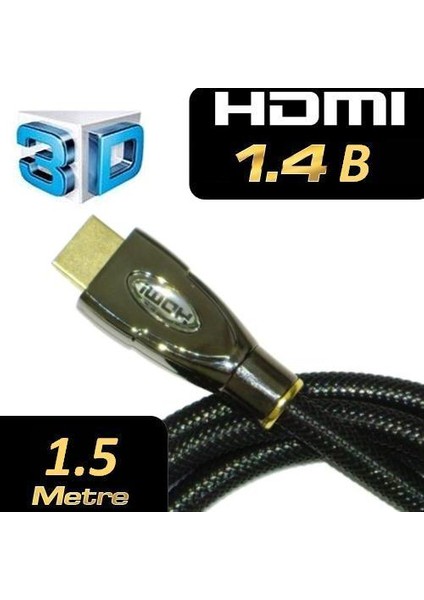 C.Speeds Line Ag-Hdl1401 1.5 Metre Siyah Hdmı To Hdmı Altın Uçlu 1.4 Ver. Kablo