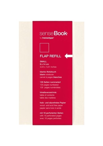 Sensebook Flap A6 Defter Yedeği - Çizgisiz