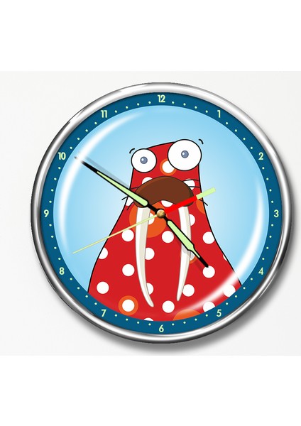 Premium Gece Parlayan Çocuk Odası Duvar Saati FS-1503