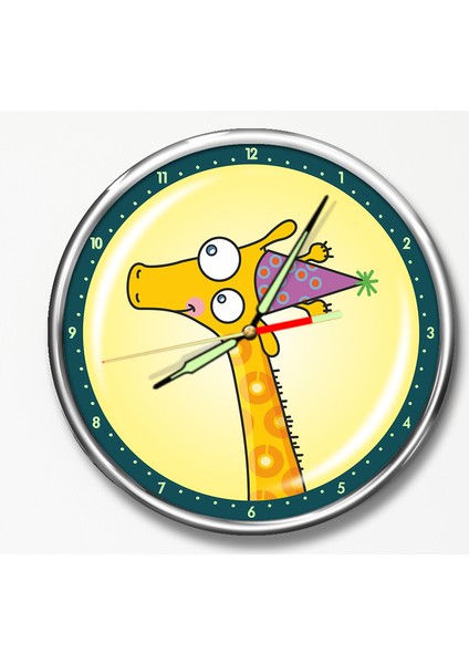 Premium Gece Parlayan Çocuk Odası Duvar Saati FS-1505