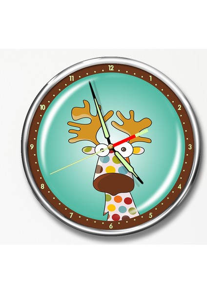 Premium Gece Parlayan Çocuk Odası Duvar Saati FS-1510