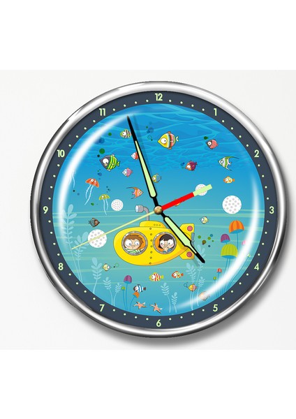 Premium Gece Parlayan Çocuk Odası Duvar Saati FS-1530