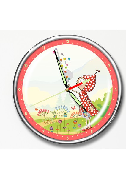 Premium Gece Parlayan Çocuk Odası Duvar Saati FS-1552