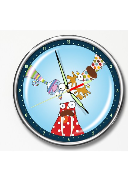 Premium Gece Parlayan Çocuk Odası Duvar Saati FS-1554
