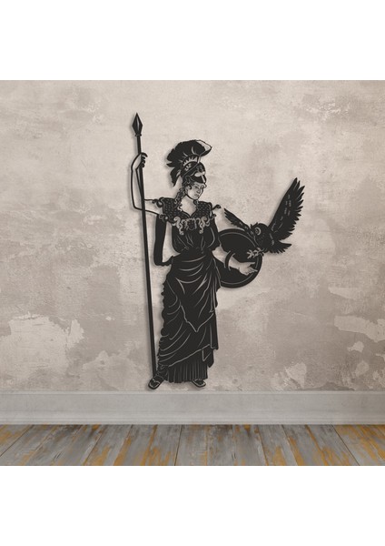 Goddess Athena Metal Duvar Dekoru