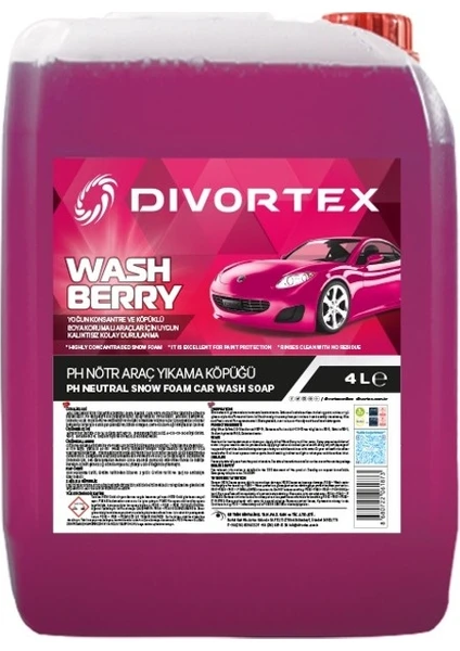 WashBerry Ph Nötr Oto Şampuanı 4 Litre