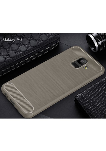 Samsung Galaxy A6 2018 Kılıf Room Silikon Gri