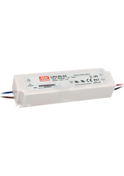 LPV 60 24 24 Volt 2.50 Amper IP67 Adaptör