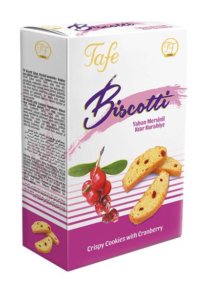 Biscotti Yaban Mersinli Kıtır Kurabiye 120 gr