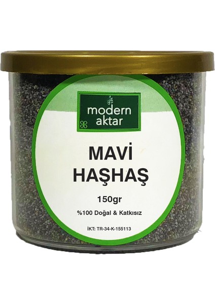 Doğal Mavi Haşhaş 150 gr