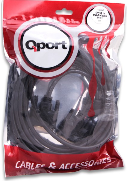 QPort Q-DVI245 DVI-D 24 + 1 5 Metre Kablo