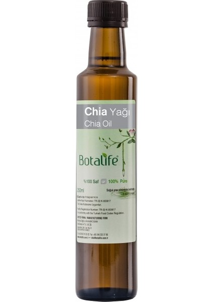 %100 Saf Chia Yağı(salvia hispanica) 250 ml