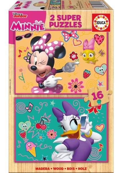 Minnie Happy Helpers 2 X 16 Parça Ahşap