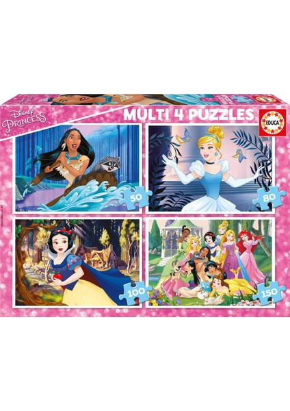 Disney Princess Multi 4 İn 1 Puzzle