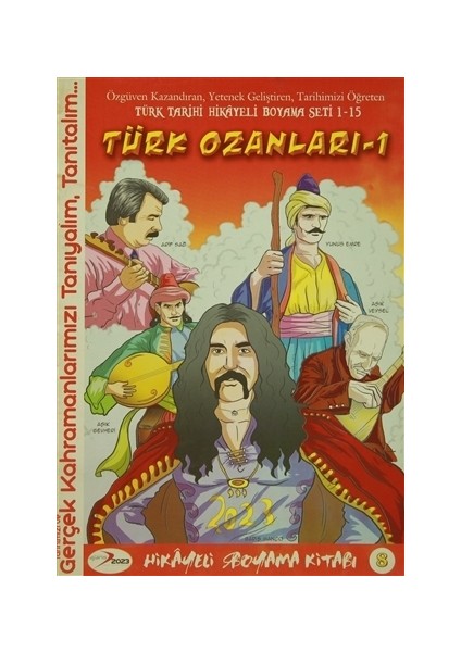 Türk Ozanları 1 Hikayeli Boyama Kitabı 8