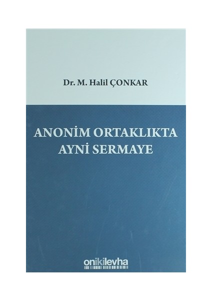 Anonim Ortaklıkta Ayni Sermaye