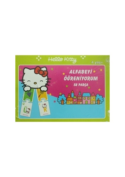 Hello Kitty Alfabeyi Öğreniyorum 58 Parça Puzzle