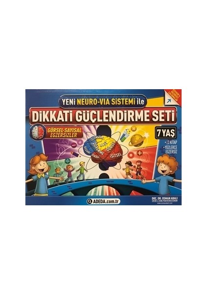 Yeni Neuro-Via Sistemi ile Dikkati Güçlendirme Seti 7 Yaş (3 Kitap)