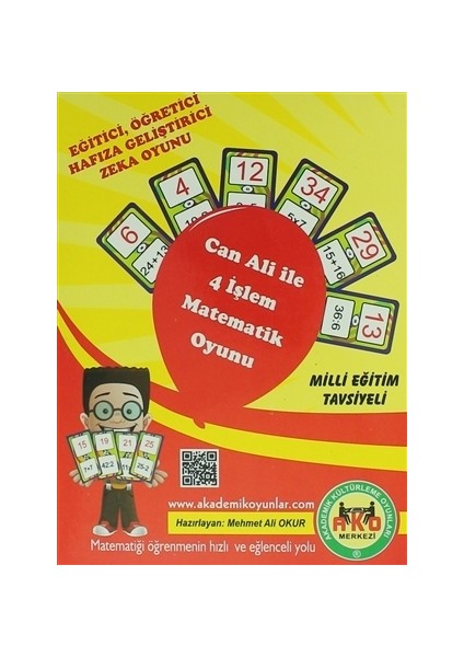 Eğitici Öğretici Hafıza Geliştirci Zeka Oyunu - Can Ali ile 4 İşlem Matematik Oyunu