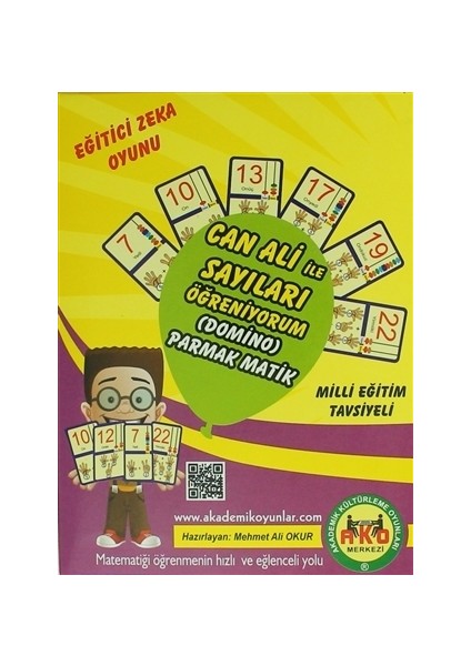 Eğitici Zeka Oyunu Can Ali ile Sayıları Öğreniyorum (Domino) Parmak Matik