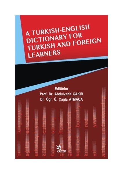 Kriter Yayınları A Turkish - English Dictionary For Turkish And Foreign Learners