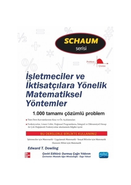 İşletmeciler ve İktisatçılara Yönelik Matematiksel Yöntemler