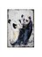 Ahşap Tablo Sevimli panda ailesi 1