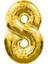 Gold Folyo Balon 8 Rakamı 1