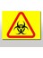 Ahşap Tablo Warning Sign Virus Biohazard 1