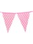 Party Bayrak Banner Balonlu Pembe Puantiyeli 1