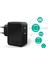 Duvar Şarj Cihazı 2xUSB - 4800 mA - Siyah 4