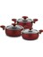 Milena Plus 6 Parça Granit Tencere Takımı - Kırmızı 1