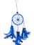 Araba Süsü Tüylü Mavi Mini Rüya Kapanı / Düş Kapanı / Dreamcatcher - 6 cm 1