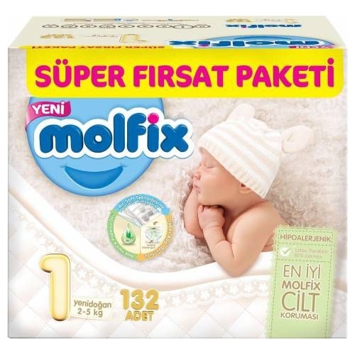 Molfix Bebek Bezi Aylık Paket Yenidoğan 1 Beden 25 Kg Fiyatı