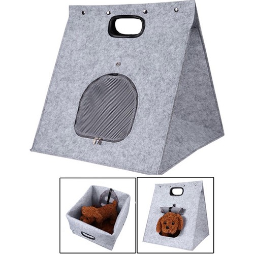 Pet Taşıma Çantası ve Yatak Gri 40x40x48cm Fiyatı