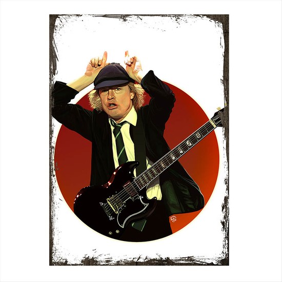 Cakasepetim Ahşap Tablo Ac Dc Angus Young