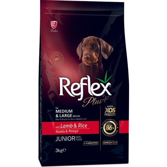 Reflex Plus Orta&Büyük Irk Kuzulu&Pirinçli Yavru Köpek Fiyatı