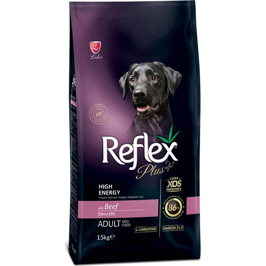 Reflex Plus Yüksek Aktiviteli Köpekler İçin Biftekli Köpek Maması 15 Kg
