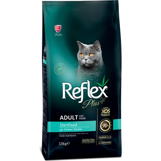 Reflex Plus Kısırlaştırılmış  Tavuklu Kedi Maması 15kg