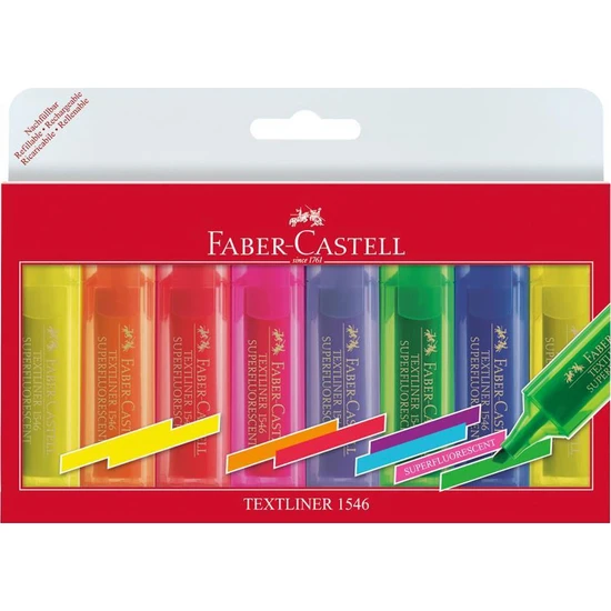 Faber Castell Şeffaf Gövde Fosforlu Kalem 6+2 Poşet 154662